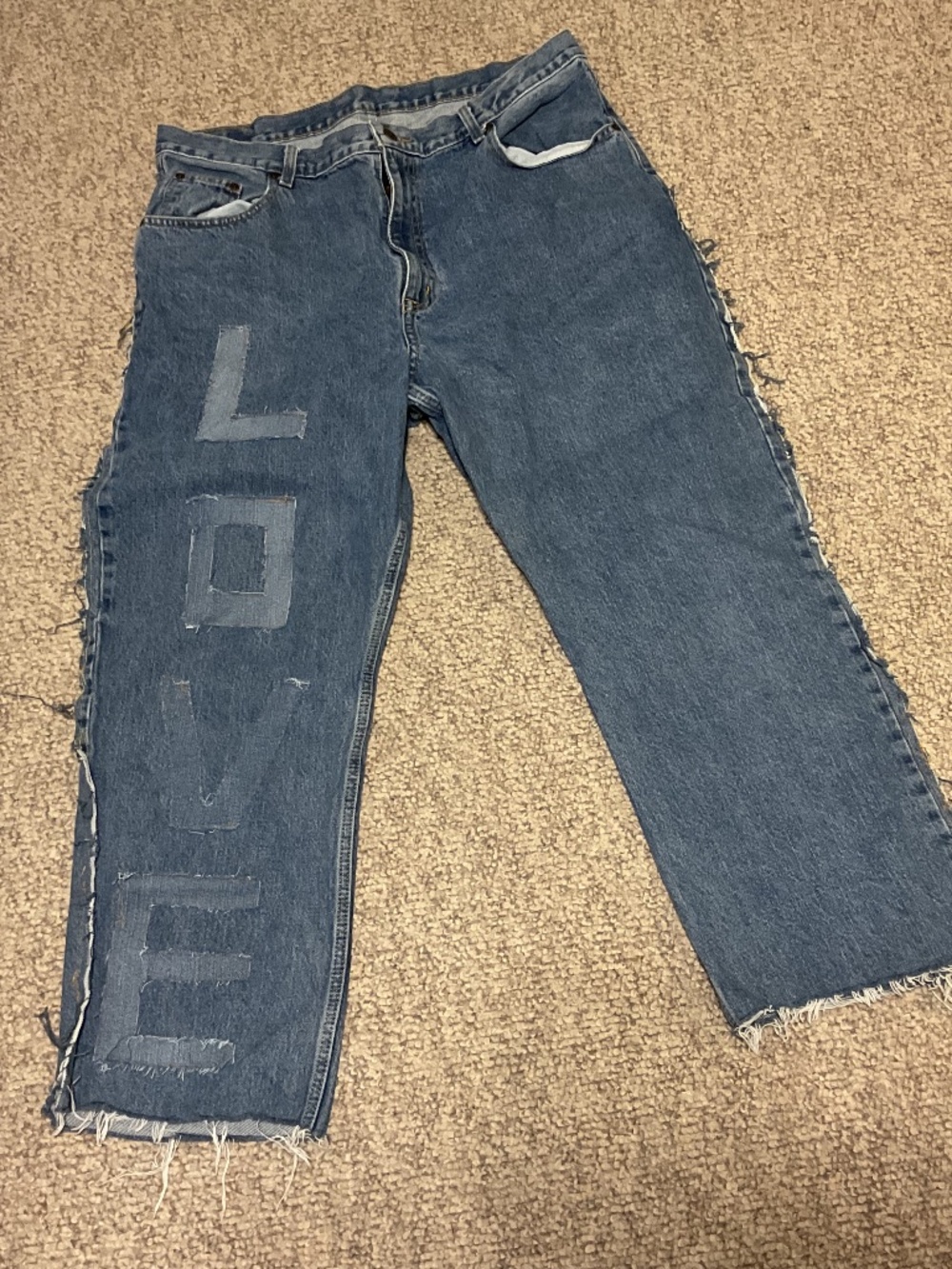 Hand lettered Denim
